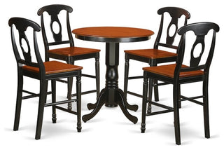 5-Piece Dining Counter Height Set, High Top Table And 4 Dining Chairs