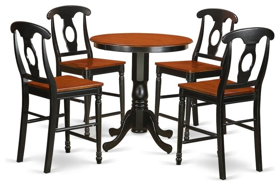 5-Piece Dining Counter Height Set, High Top Table And 4 Dining Chairs