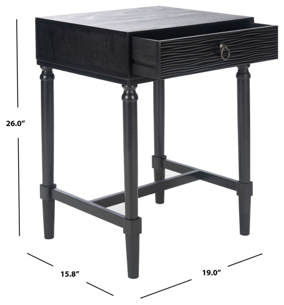 Safavieh Mabel 1 Drawer Accent Table, Black