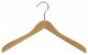 Wooden Concave Top/Coat Hanger, Walnut/Chrome Finish, Natural/Chrome, Box of 50