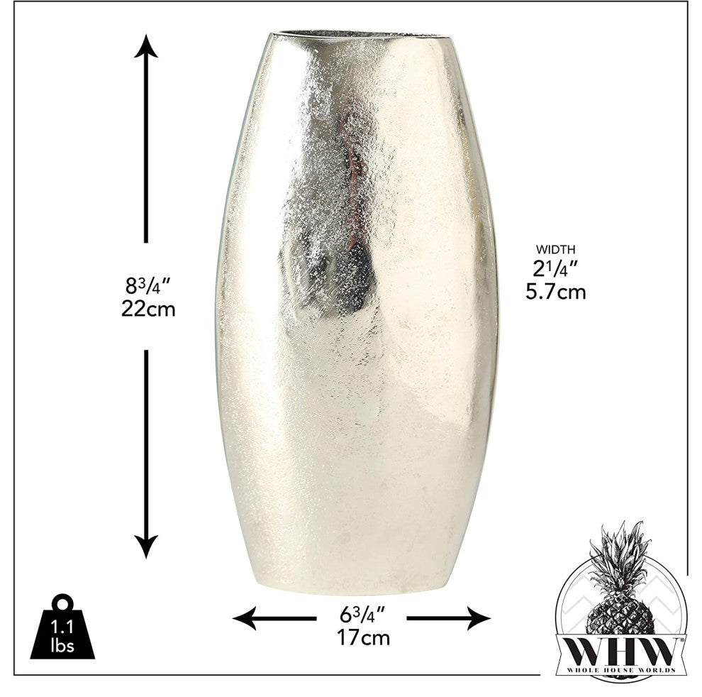 Sand-Cast Silver Table Vase
