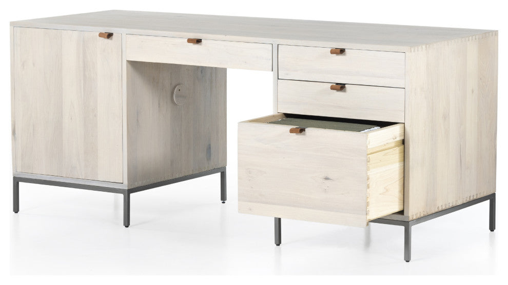 Trey Executive Desk-Dove Poplar