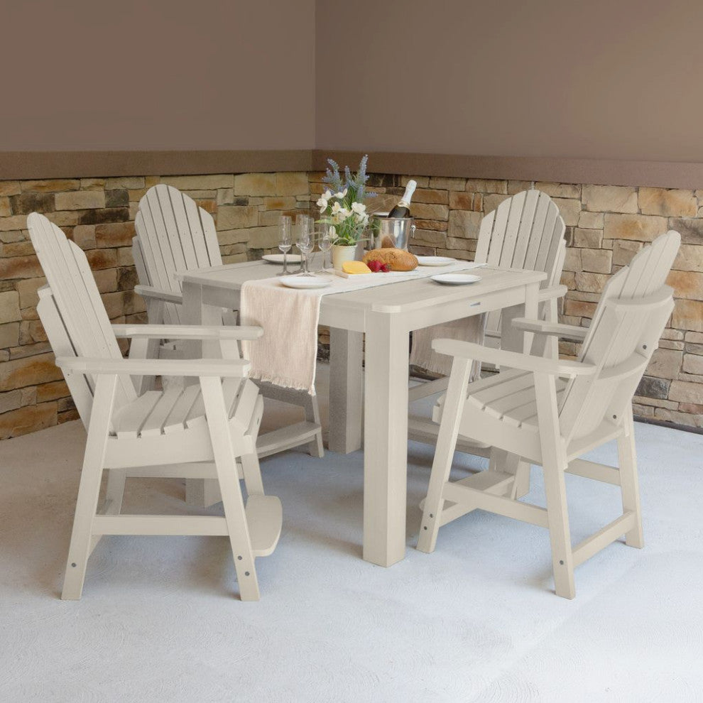 Hamilton 5-Piece Square Counter-Height Dining Set, Whitewash