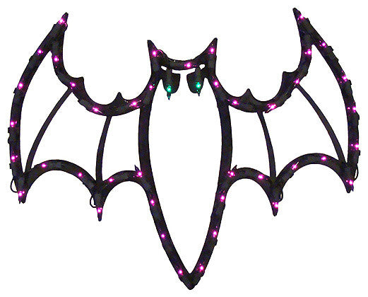 18" Lighted Halloween Spooky Bat Window Silhouette Decoration