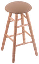 Holland Bar Stool, Oak Round Cushion Extra Tall Bar Stool, Turned Legs