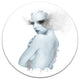 Beautiful Young Woman Double Exposure, Portrait Disc Metal Artwork, 11"