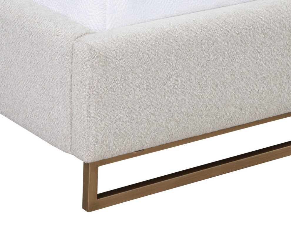 Nevin Bed Queen Dove Cream, Cream