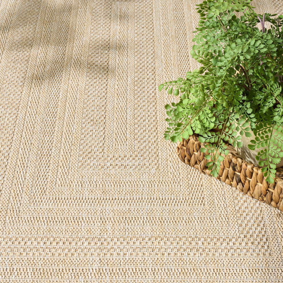 Nourison Tulum 9' x 12' Cream Outdoor Rug