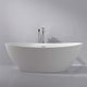 ADM Oval Freestanding Bathtub, White, 70.9", Glossy White
