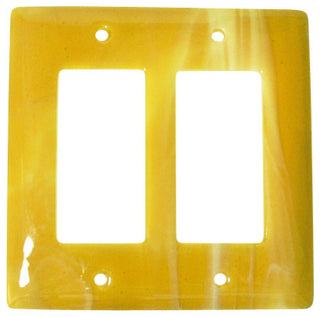 Double Wall Plate Decoration, Amber Swirl, 5x5