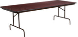 36''x96'' High Pressure Mahogany Laminate Folding Banquet Table