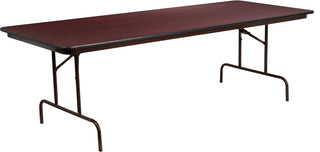 36''x96'' High Pressure Mahogany Laminate Folding Banquet Table