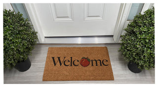 Calloway Mills Peach Welcome Doormat, 24"x36"