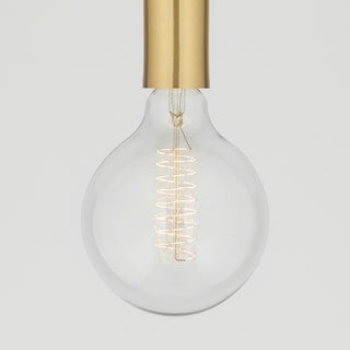 Karin 1-Light Extra Large Pendant, Aged Brass Finish, Clear Glass