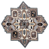 Southwestern Winter Cabin Medallion Shape Rug, 7' Round