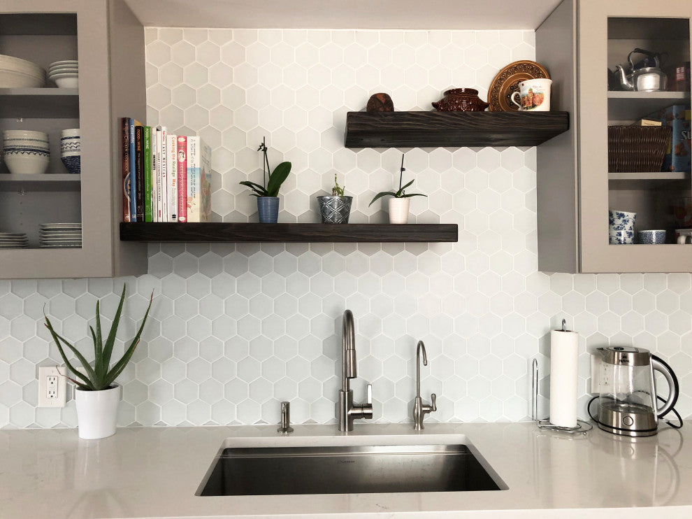 2"x12" Deep Rustic Floating Shelf, Easy Hang Mounting Included, Mocha, 48"