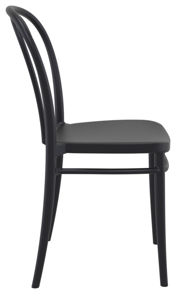 Victor Resin Outdoor Chair Black, Set of 2
