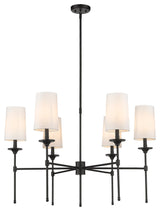 Z-LITE 3033-6MB 6 Light Chandelier, Matte Black