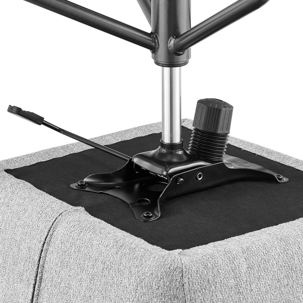 Thompson Fabric Swivel Office Arm Chair, Strata Gray