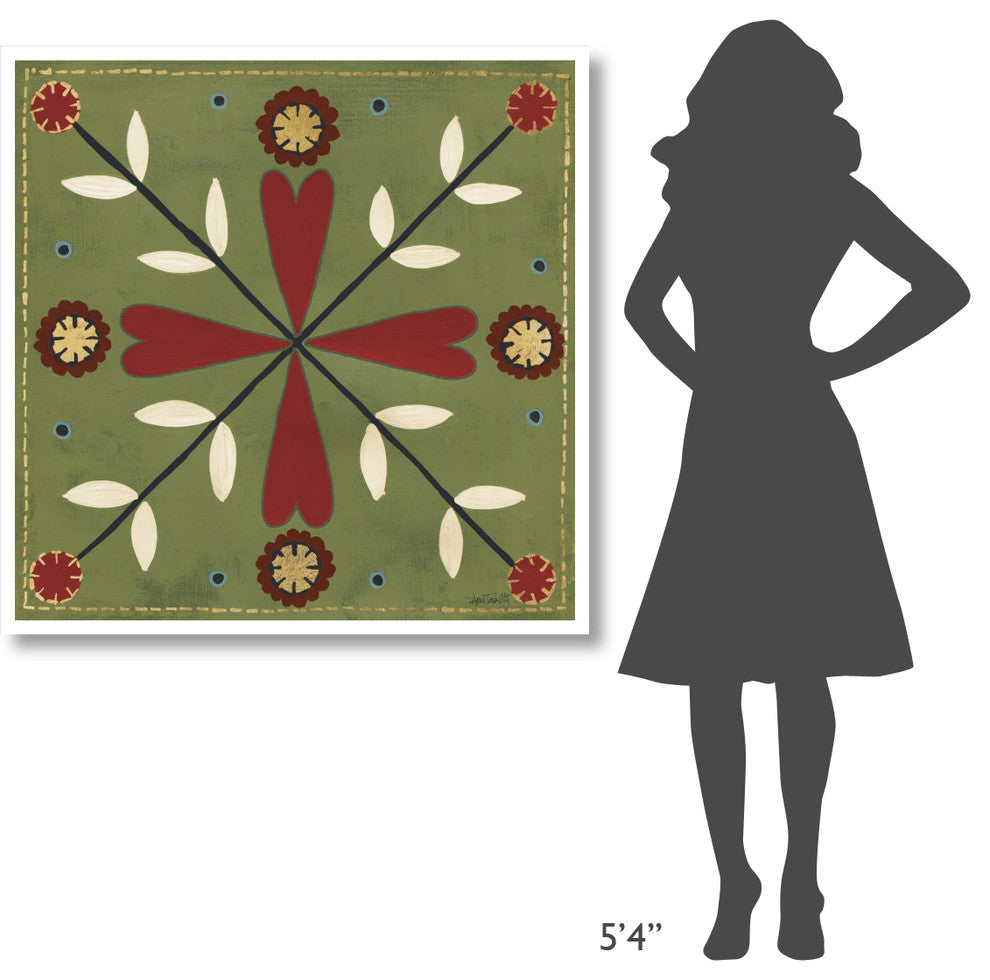 "Festive Tiles II" Digital Paper Print by Anne Tavoletti, 42"x42"