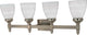 Nuvo Triumph 4-Light Incandescent Vanity and Wall Light Fixture, Brushed Nickel