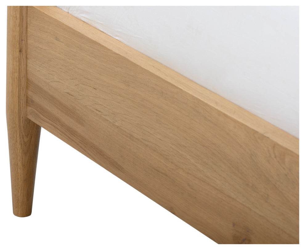 Daniel Solid White Oak King Bed, Natural