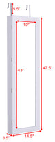 Costway Door Mount Mirrored Jewelry Cabinet Lockable Armoire Organizer