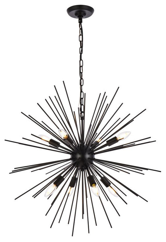 Tanner 8-Light Black Pendant