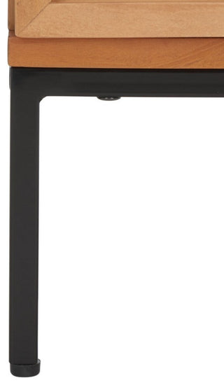 Safavieh Zadie 2 Drawer Rattan Nightstand, Natural/Black