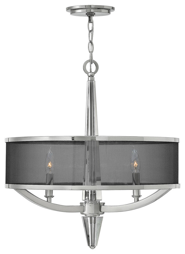 Ascher 3-Light Foyer Polished Nickel