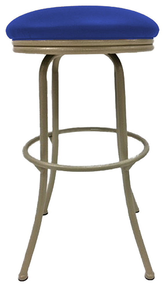 Peyton Blue 35inch Extra Tall Beige Frame Swivel Bar Stool