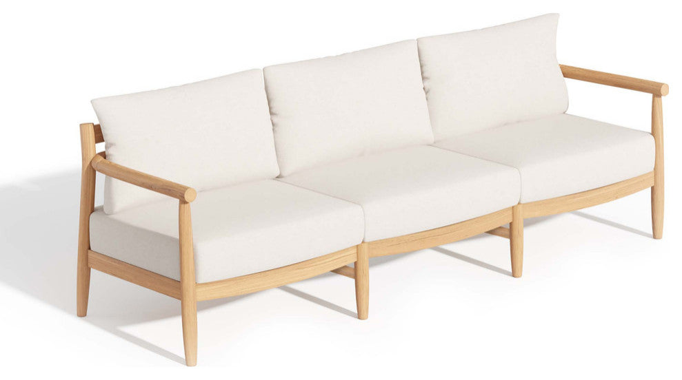 Lido Sofa, Teak, Bliss Linen Cushion Set