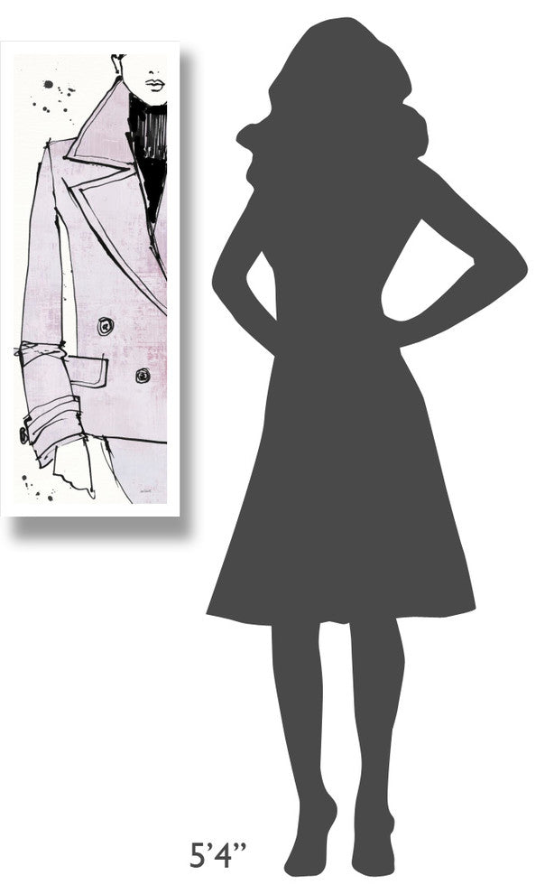 "Fashion Strokes V Pastel" Digital Paper Print by Anne Tavoletti, 14"x38"