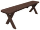 Cedar Cross-Leg Bench, Walnut Stain, 5 Foot