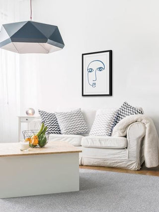 "Blue Sketch" Framed Painting Print, 30"x45"