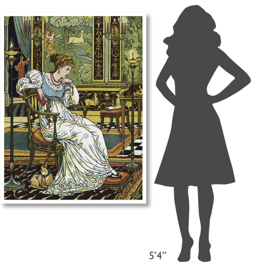 "Hind in the Wood - In Thought" Digital Paper Print by Walter Crane, 38"x50"