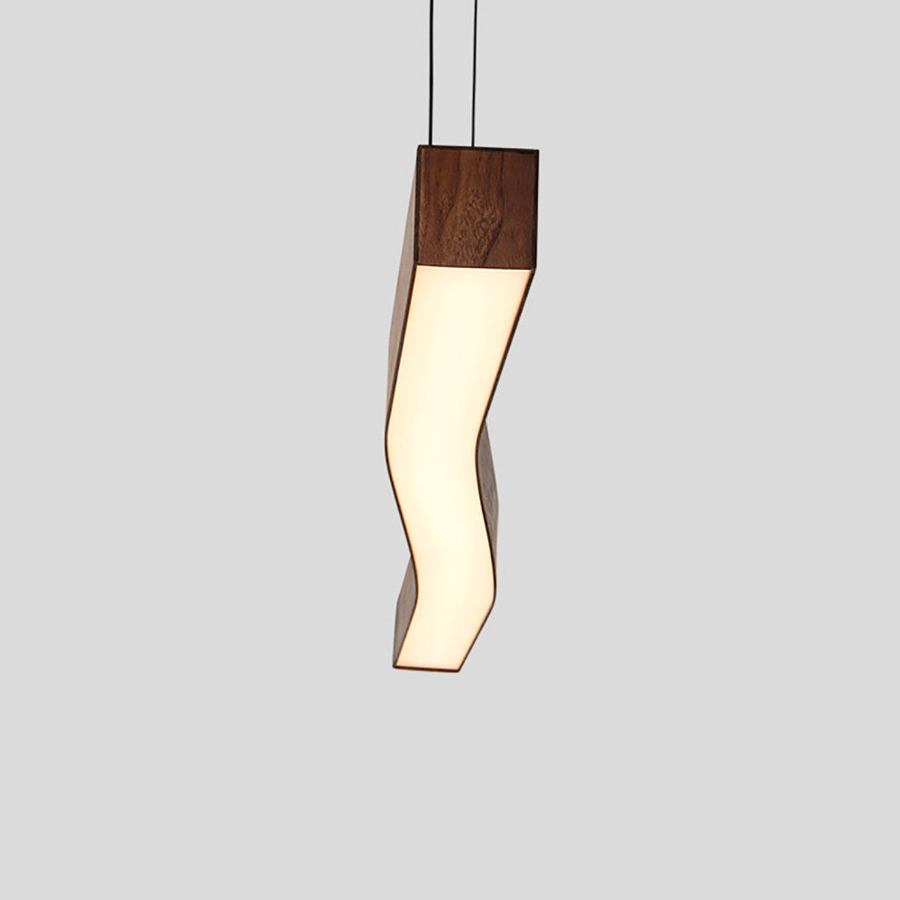 Camur LED Linear Pendant, Wood: Walnut