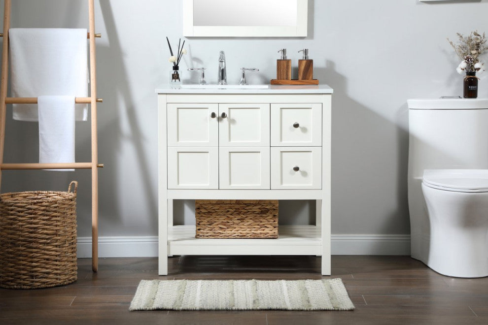 Elegant VF16432WH 32"Single Bathroom Vanity, White