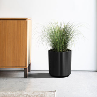 Veradek Demi Series Planter, Black, 16", 1 Pack