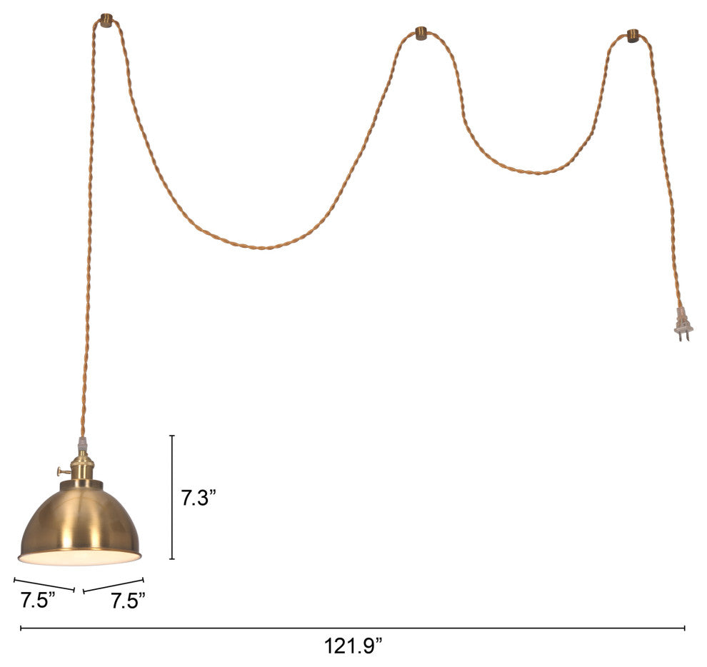Pendant Ceiling Light Fixture, Steel Metal, Brass, Gold, Kitchen LoungeLobby
