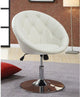 Rounded Faux Leather Pu Height Adjustable Leisure Bar Stool in Black, Set of 2