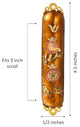 Matashi Hand Painted Enamel Mezuzah With Dove and Hamsa Design With Crystals