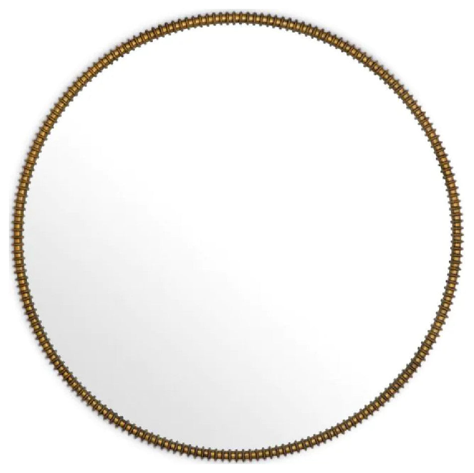 Round Vintage Brass Mirror, Eichholtz Vezzola
