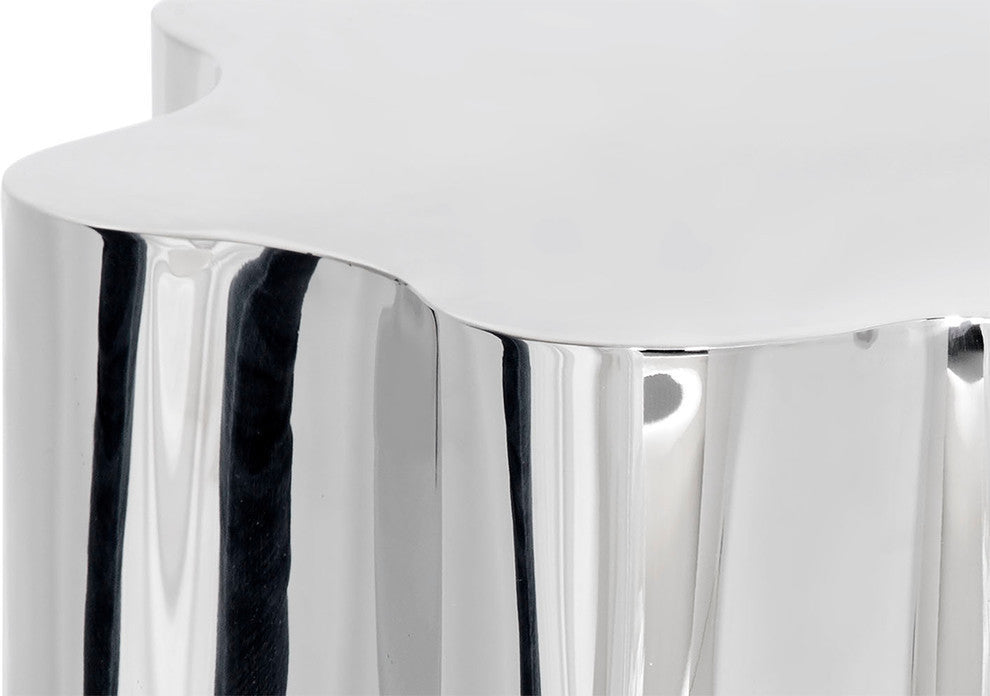 Dahlia Side Table, Stainless Steel