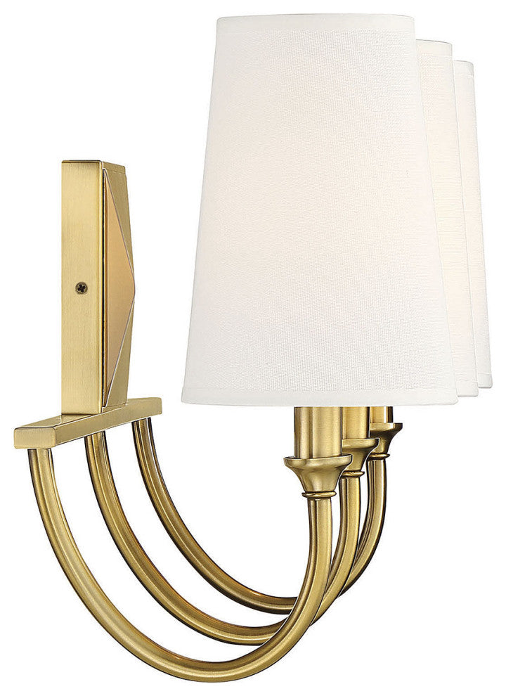 Cameron 3-Light Bath, Warm Brass