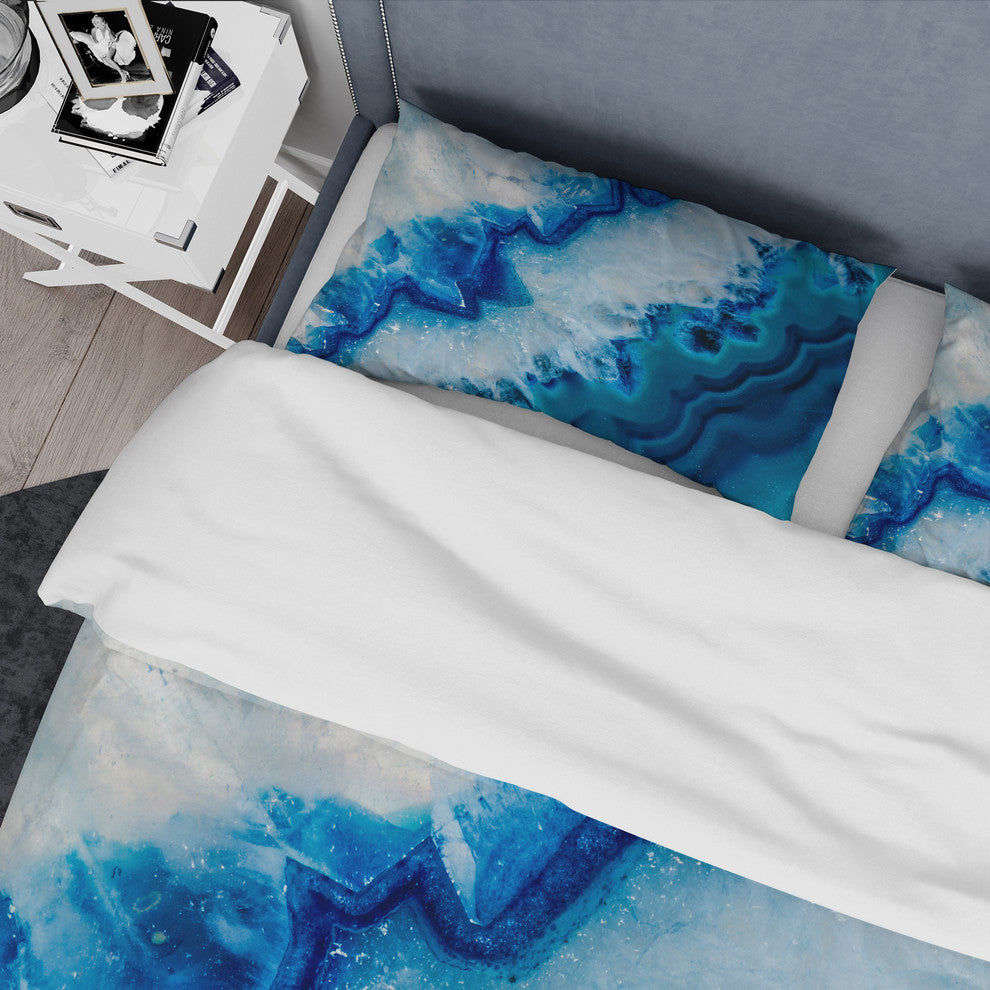 Geode Slice Macro Abstract Duvet Cover Set, King