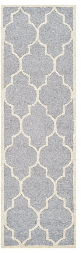 Safavieh Cambridge Cam134D Silver, Ivory Area Rug, 7'6" X 9'6"