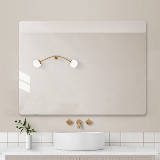Fredrick Rectangular Modern Frameless Wall Bathroom Vanity Mirror, 19w X 27h