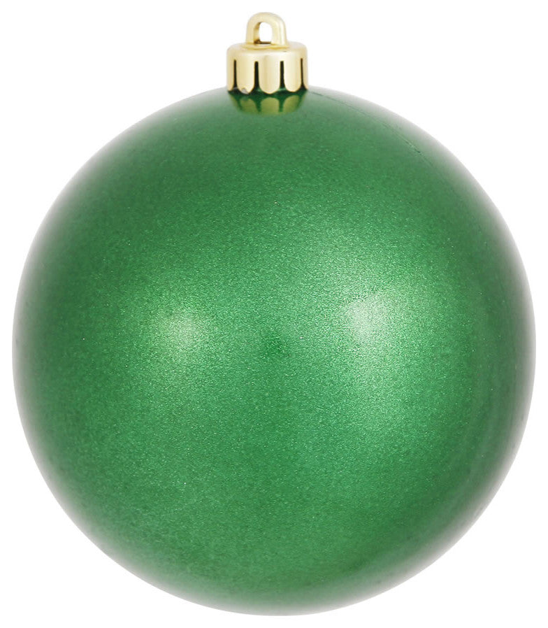 Vickerman N591004Dcv 4" Green Candy Ball Ornament, 6 Per Bag