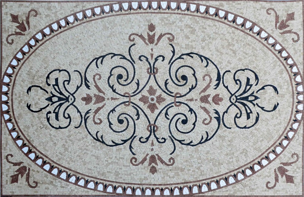 Mosaic Rug Tile, Maral, 47"x31"